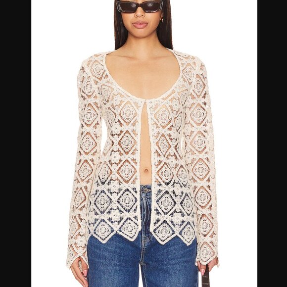 x REVOLVE Janis Crochet Blouse House of Harlow 1960 - Picture 4 of 4